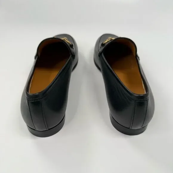 GUCCI Calfskin Womens Jordaan Loafers Size 37 Black - Picture 7 of 16